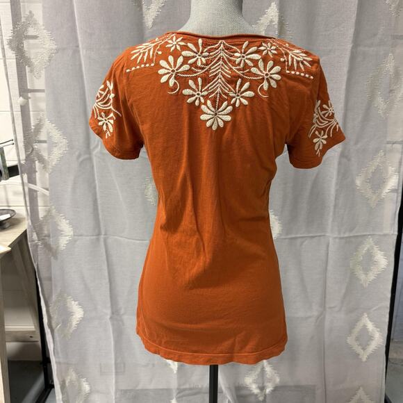 Johnny Was Los Angeles Shirt Womens Medium Embroidered Boho Floral festival fall - Picture 4 of 9